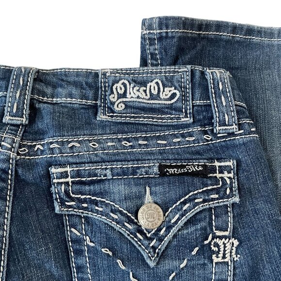 Miss Me Boot Jeans Women's Size 28 Measuring 30x32 Western Cowgirl Style Denim - Picture 6 of 7